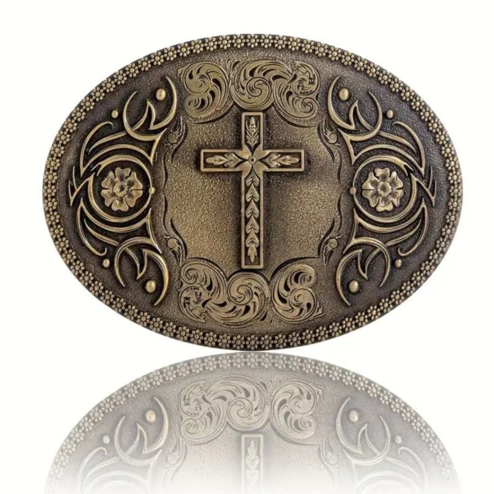 New Men's Western Celtic Tribal Cross Belt Buckle